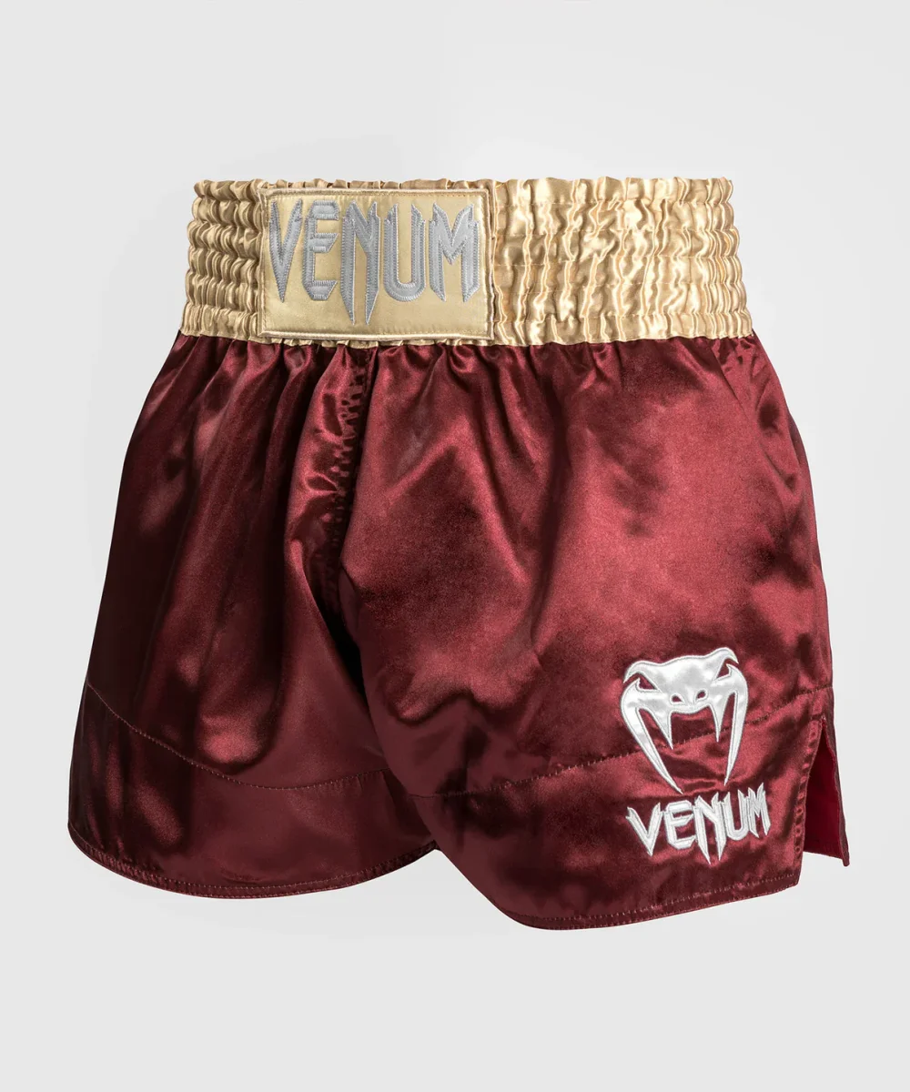SHORT DE MUAY THAI VENUM CLASSIC - BORDEAUX/OR/BLANC – Image 3
