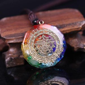 Pendentif Collier Orgonite Sri Yantra