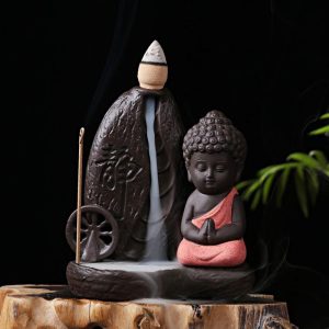 Porte encens bouddha en cascade de Fumée