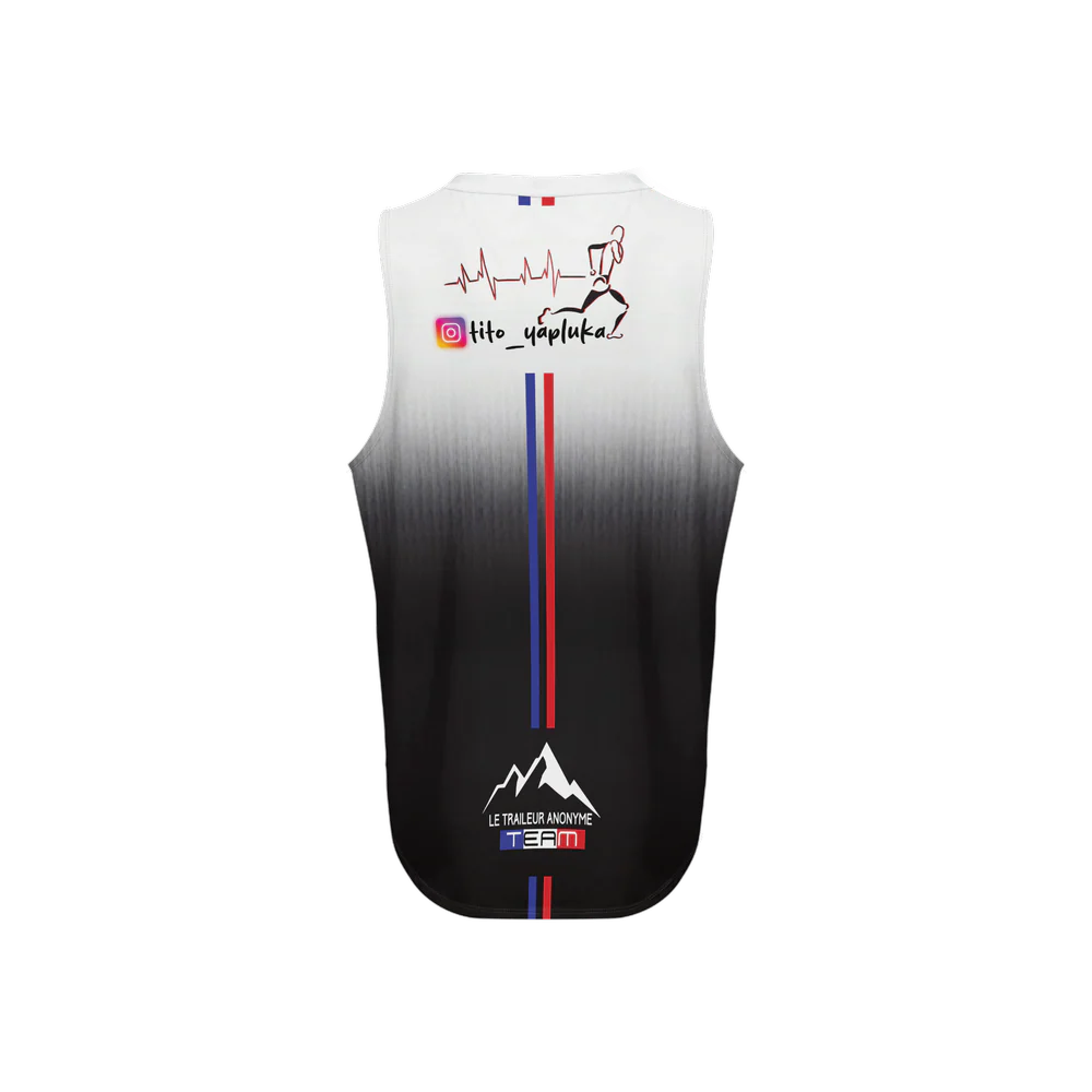 Débardeur Running Homme - Performance - B&W- Personalisation Tito – Image 4