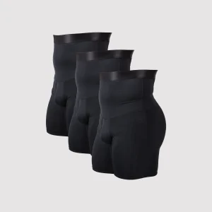 Men's Girdle Compression Shorts 3-Pack Black
