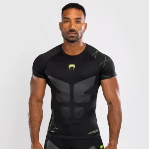 RASHGUARD MANCHES COURTES VENUM TRAINING CAMP 4.0 - NOIR/VERT FLUO