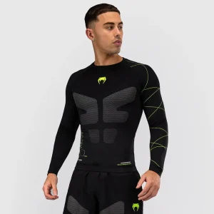 RASHGUARD MANCHES LONGUES VENUM TRAINING CAMP 4.0 - NOIR/VERT FLUO