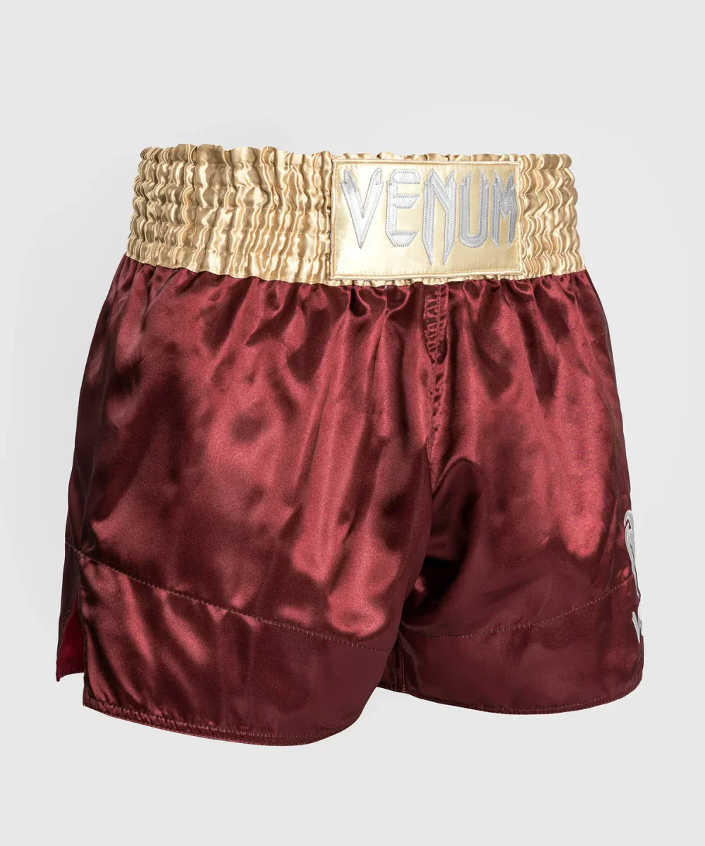 SHORT DE MUAY THAI VENUM CLASSIC - BORDEAUX/OR/BLANC – Image 5