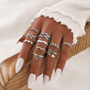 Bague Bohème pour Femme - Lot de 10 Bagues Zen