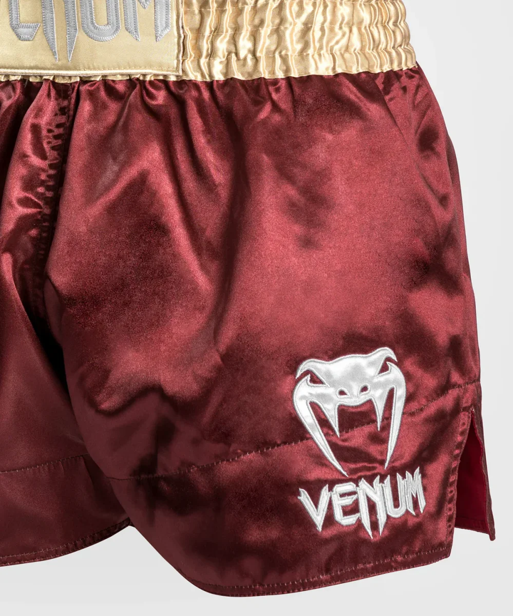 SHORT DE MUAY THAI VENUM CLASSIC - BORDEAUX/OR/BLANC – Image 6