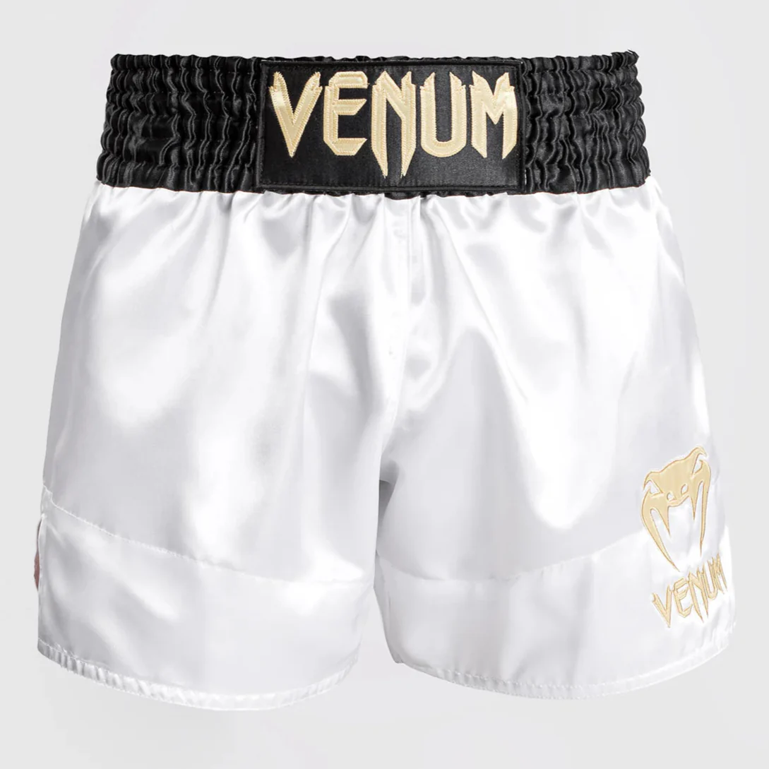 SHORT DE MUAY THAI VENUM CLASSIC - NOIR/BLANC/OR