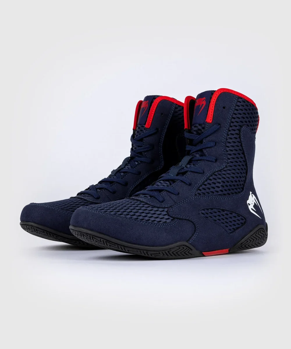 CHAUSSURES DE BOXE VENUM CONTENDER - BLEU MARINE/ROUGE
