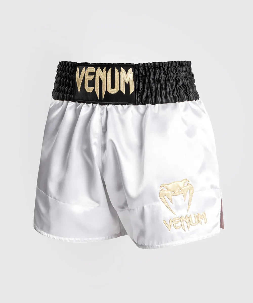 SHORT DE MUAY THAI VENUM CLASSIC - NOIR/BLANC/OR – Image 2