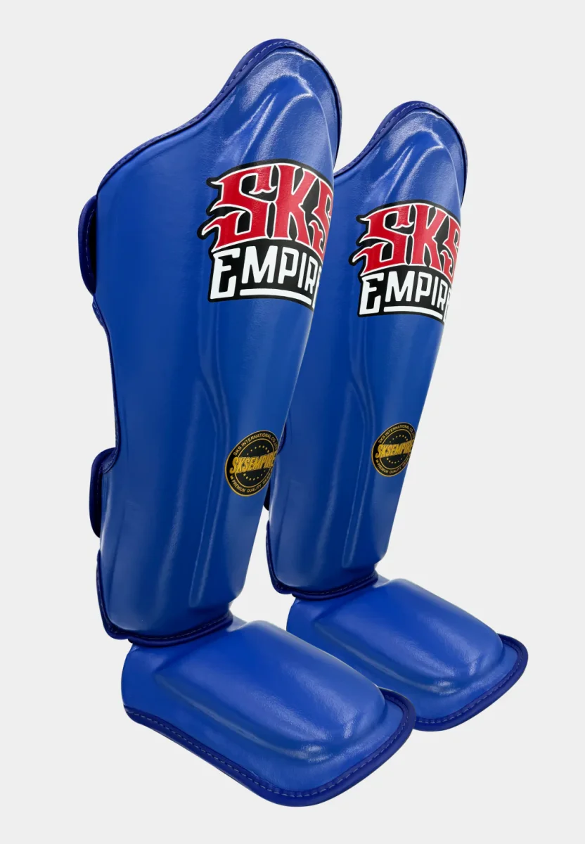 PROTÈGE-TIBIAS ET PIEDS SKS CUIR SYNTHETIQUE - BLEU – Image 2