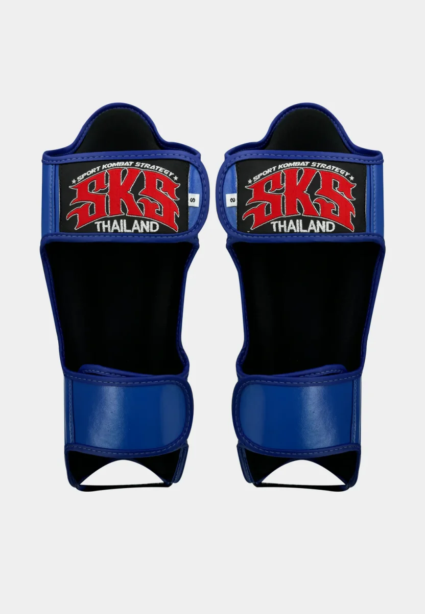 PROTÈGE-TIBIAS ET PIEDS SKS CUIR SYNTHETIQUE - BLEU – Image 3