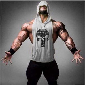 Hooded Skull Bodybuilding Tank Top