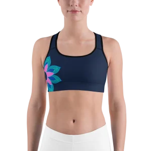 Brassière de yoga - fleur rose