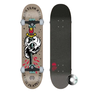 ABOVE - GREY SKATEBOARD COMPLETE