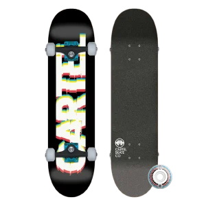 GLITCH - BLACK SKATEBOARD COMPLETE