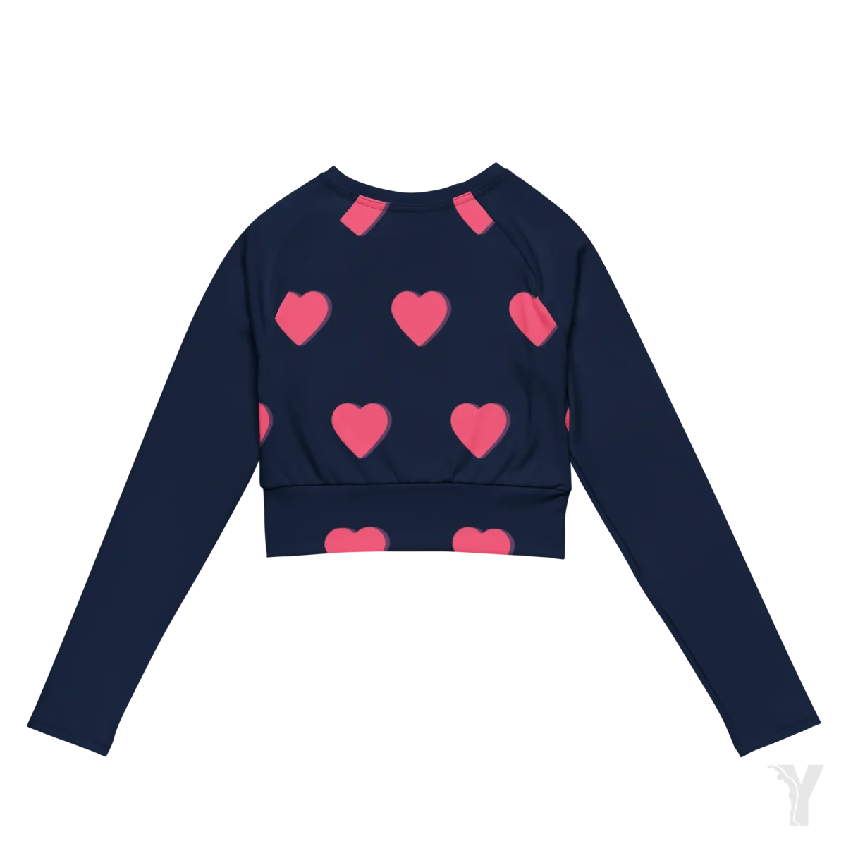 Crop top manches longues - matériaux recyclés - petit coeur – Image 3