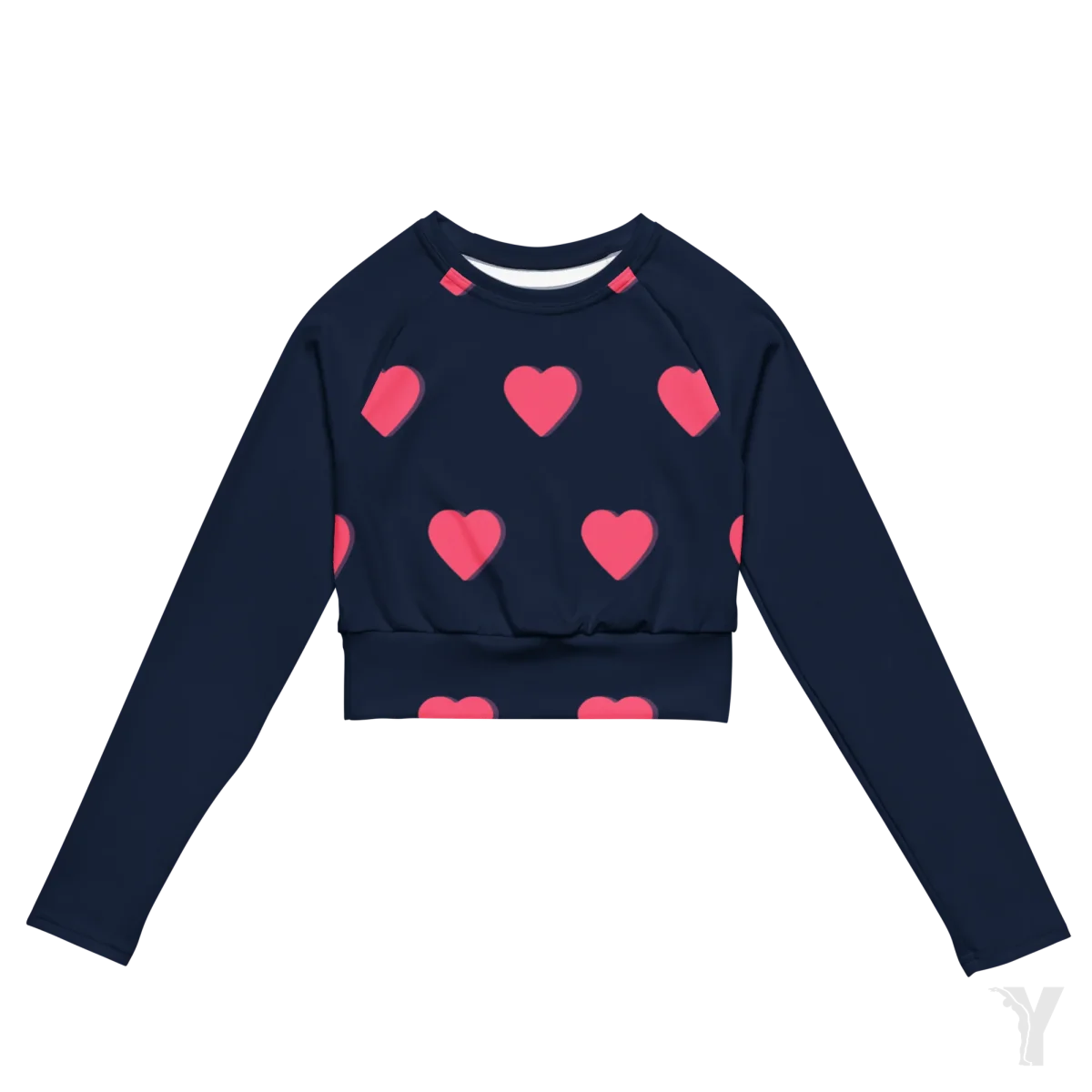 Crop top manches longues - matériaux recyclés - petit coeur – Image 4