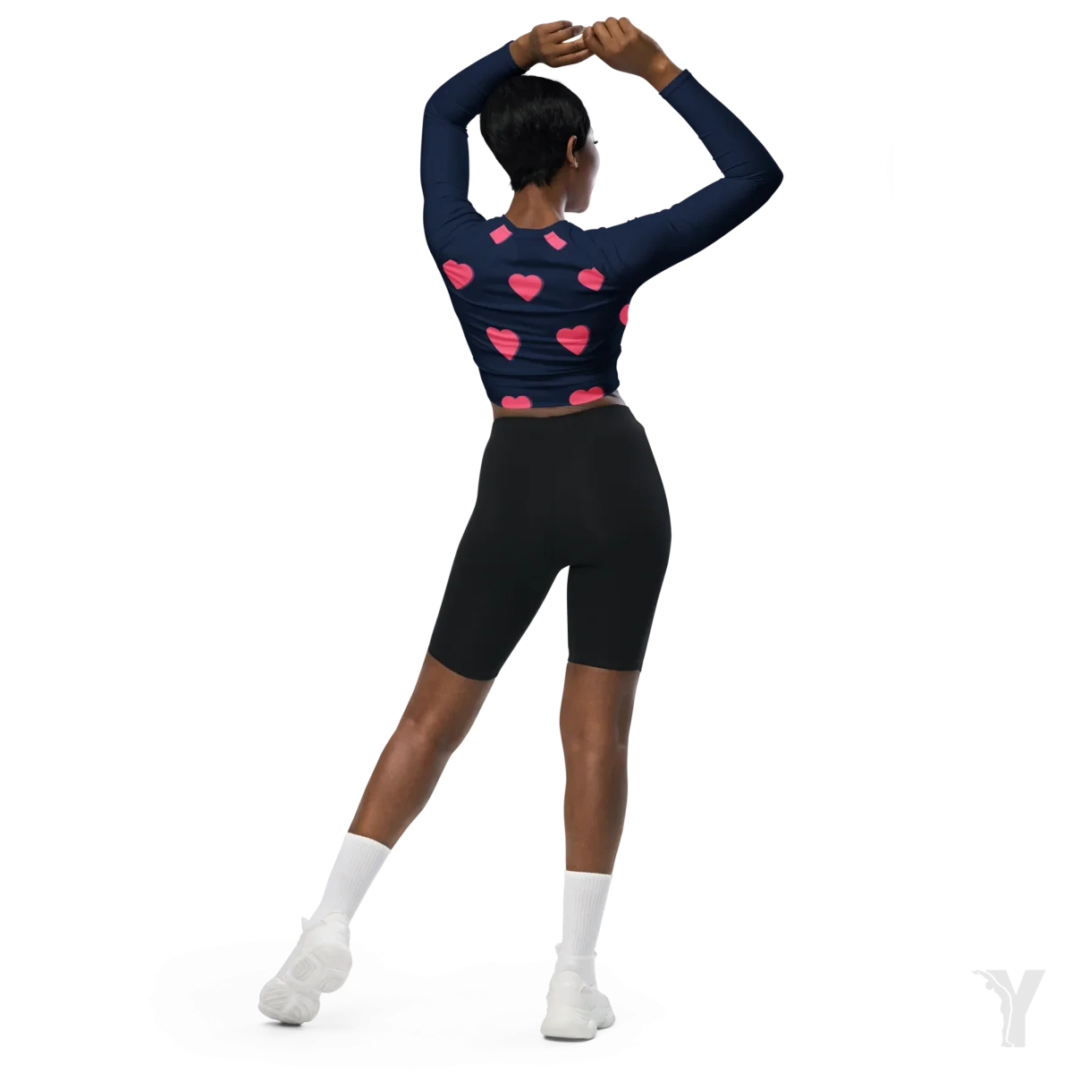 Crop top manches longues - matériaux recyclés - petit coeur – Image 6