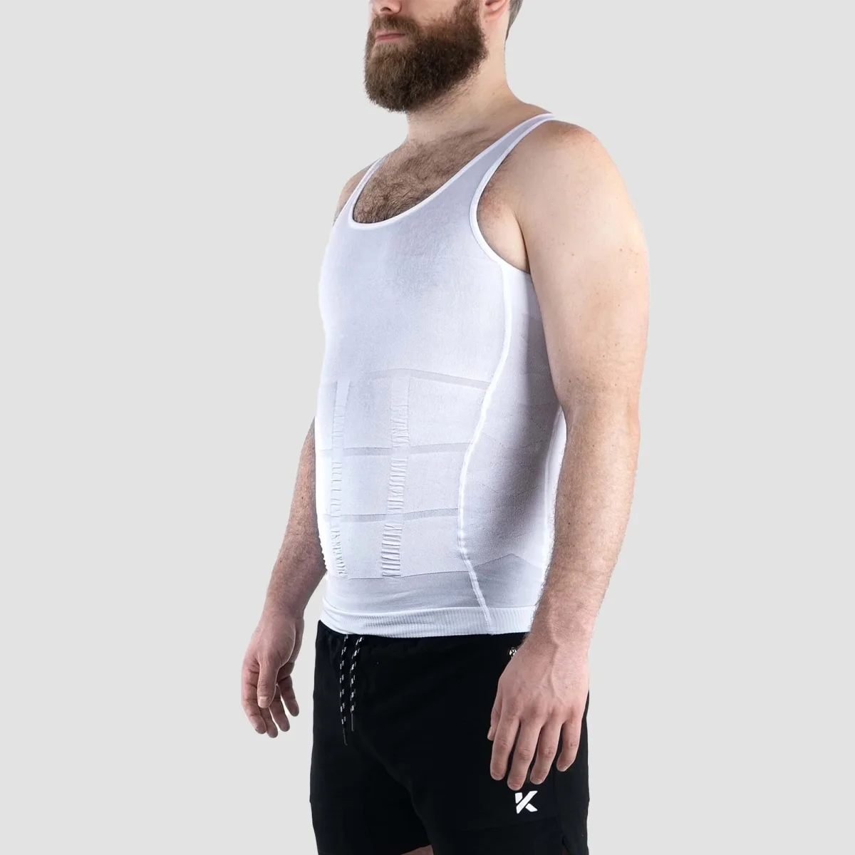 Men's Slimming Vest Invisible Tummy Shaper 2-Pack (White & Black) – Image 6