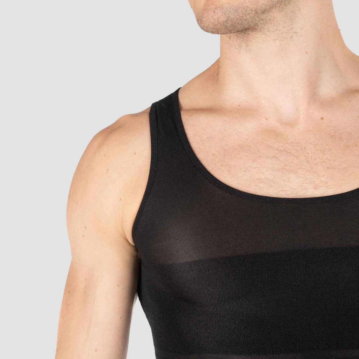 Men's Slimming Vest Invisible Tummy Shaper 3-Pack Black – Image 9