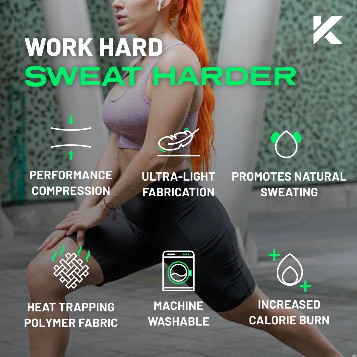 Women's Athletic Sauna Biker Shorts – Image 4