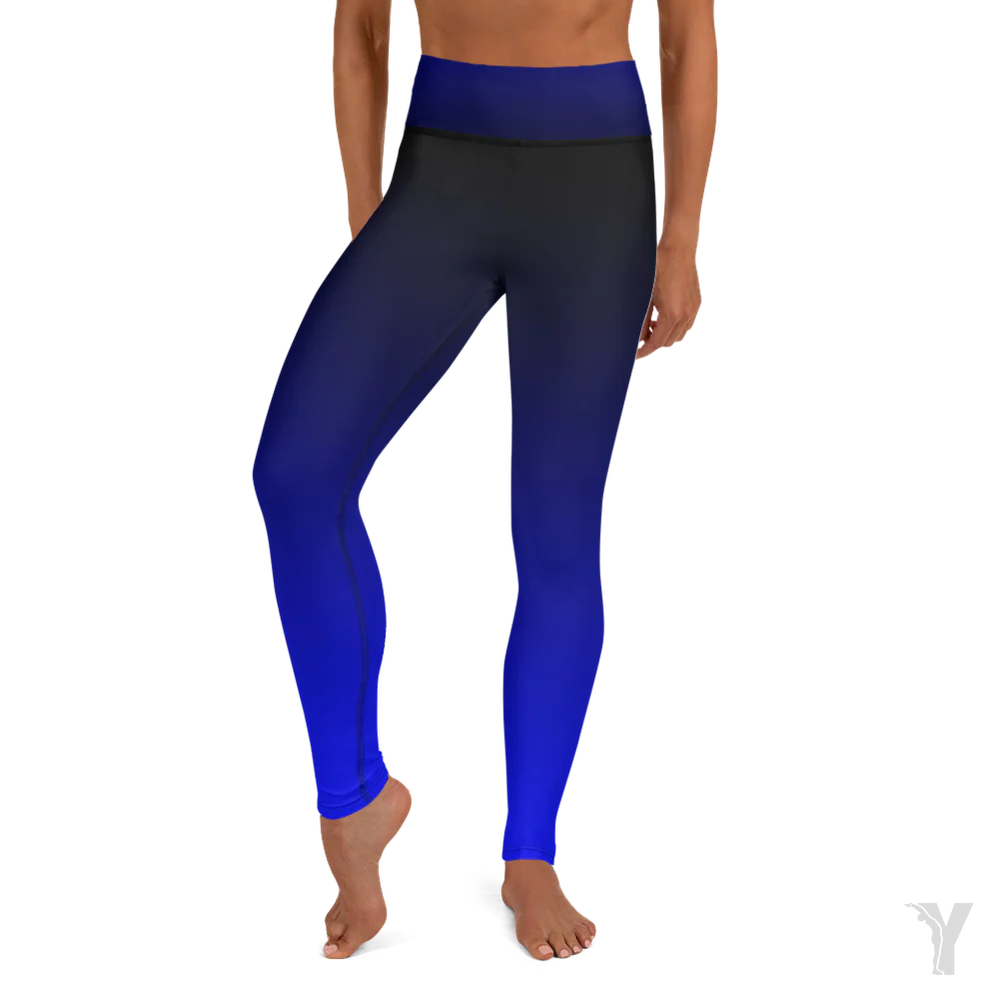 Legging de Yoga - dégradé noir bleu