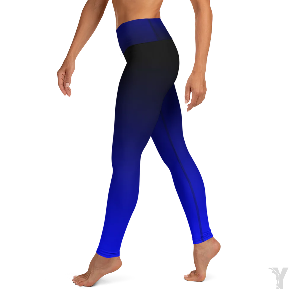 Legging de Yoga - dégradé noir bleu – Image 3