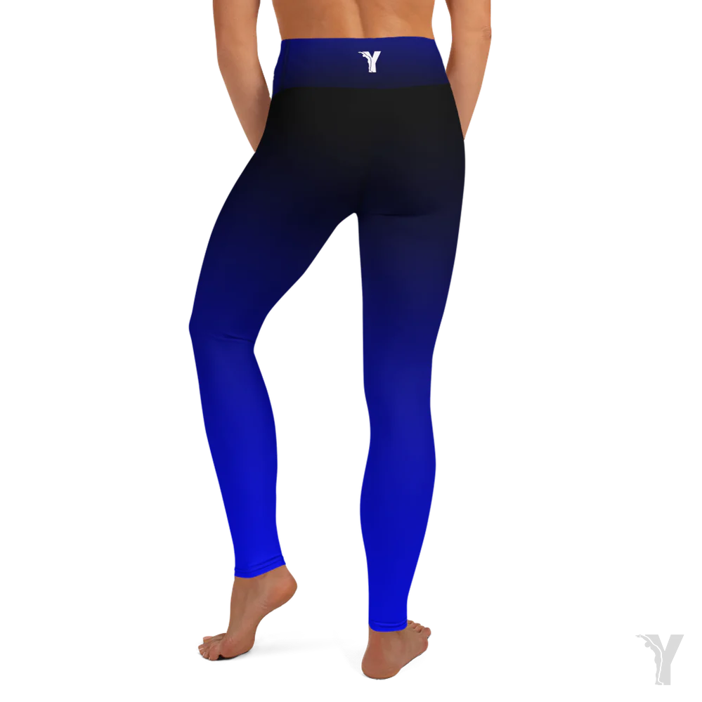 Legging de Yoga - dégradé noir bleu – Image 4