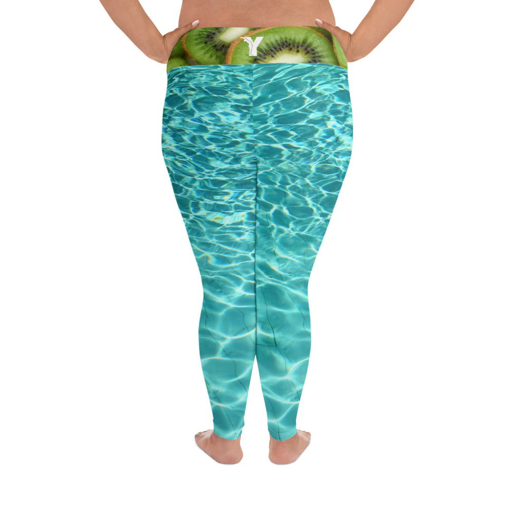 Legging yoga grande taille - Kiwi splash – Image 2