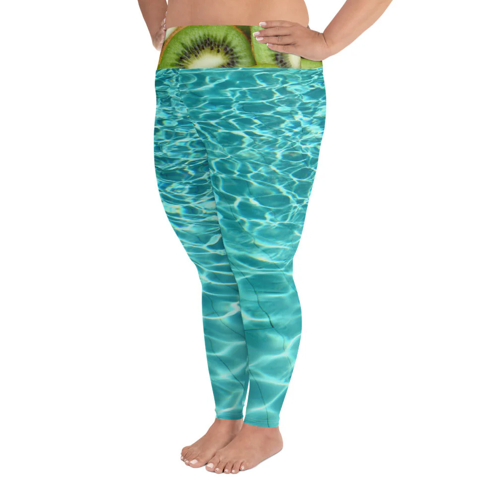 Legging yoga grande taille - Kiwi splash – Image 3