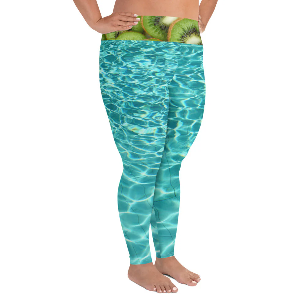 Legging yoga grande taille - Kiwi splash – Image 4