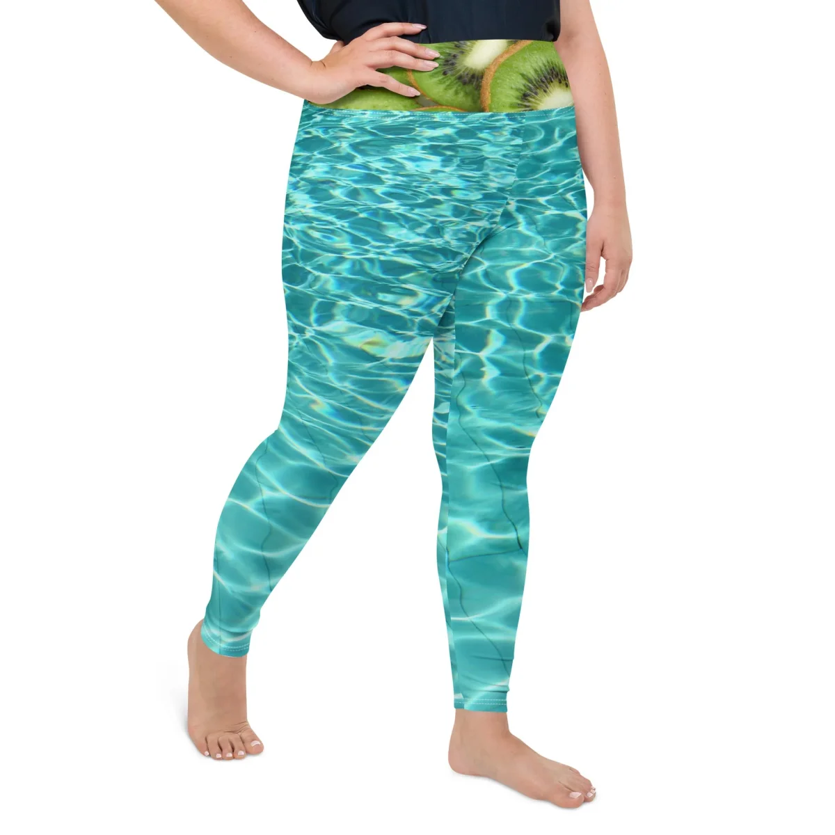 Legging yoga grande taille - Kiwi splash – Image 9