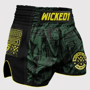 SHORT MUAY THAI WICKED ONE HAVOC NOIR/KAKI