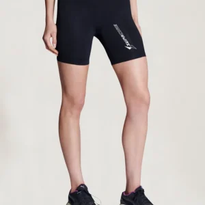 Women's Body Mapped Performance Training Compression Short Black