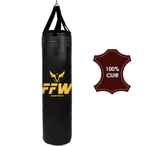 SAC DE FRAPPE FFW CUIR - NOIR - PLEIN 150 CM