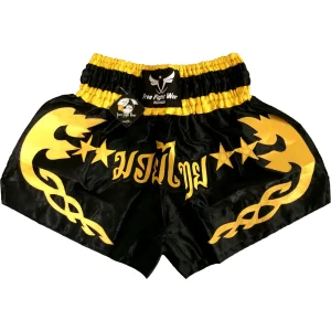 SHORT FFW MUAY THAI V3 NOIR/JAUNE