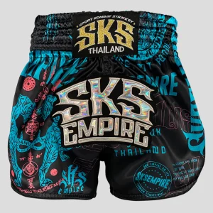 SHORT MUAY THAI SKS TIGER BOMB TIFFANY BLUE