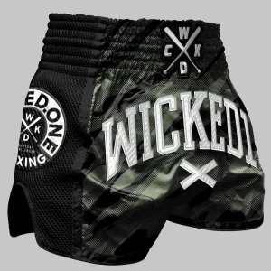 SHORT MUAY THAI WICKED ONE FURY NOIR/KAKI