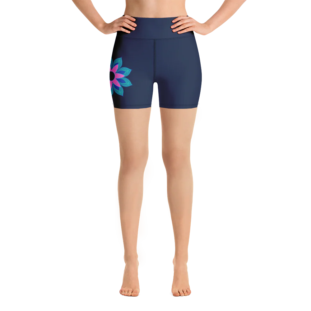 Short de Yoga - fleur rose