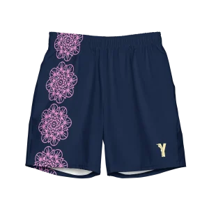 Short yoga bikram - maillot de bain - Fleurs roses - homme