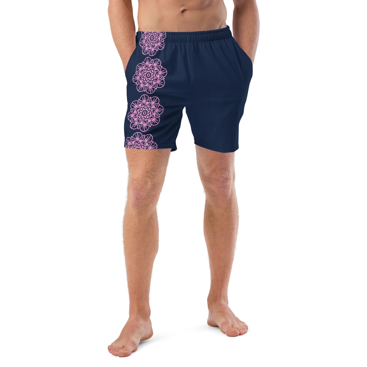 Short yoga bikram - maillot de bain - Fleurs roses - homme – Image 5