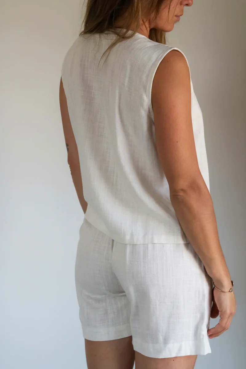 SHORT ANAYA - Blanc naturel – Image 2