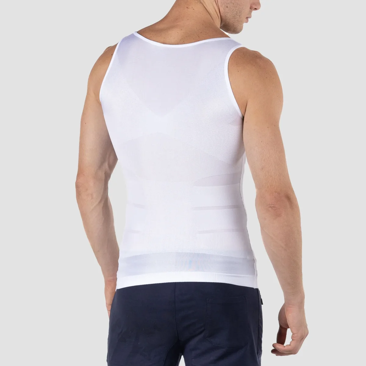Men's Slimming Vest Invisible Tummy Shaper 2-Pack (White & Black) – Image 8