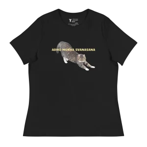 T-shirt ajuté femme - chien tête en bas (adho mukha svanasana)