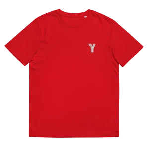 T-shirt yoga en coton biologique - Y brodé blanc