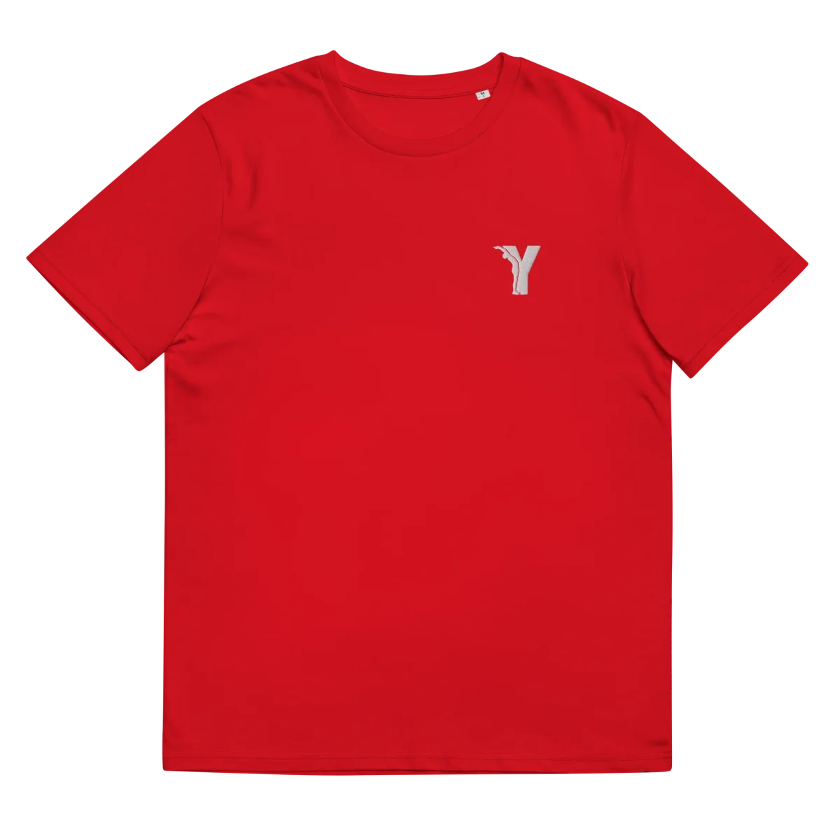 T-shirt yoga en coton biologique - Y brodé blanc