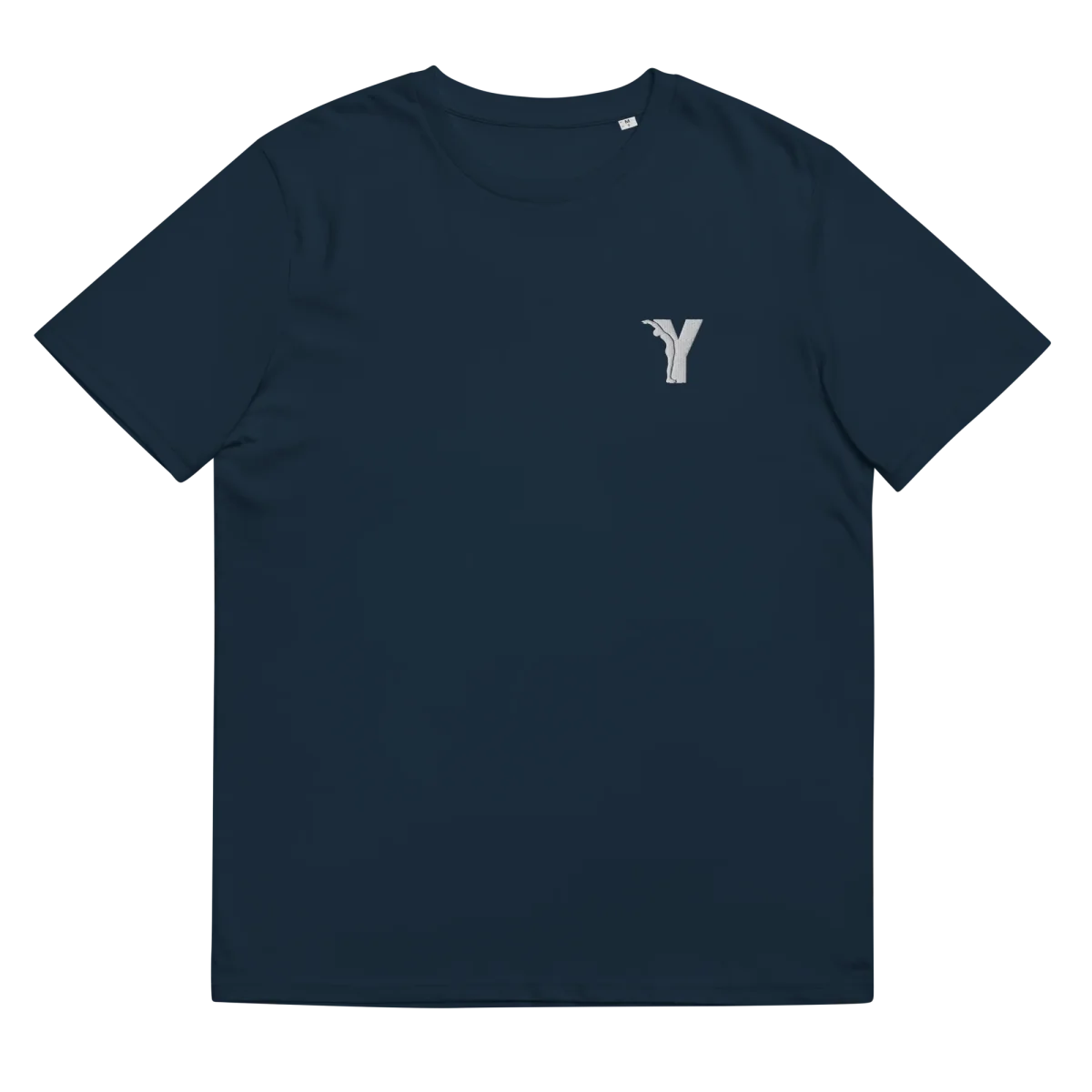 T-shirt yoga en coton biologique - Y brodé blanc – Image 3