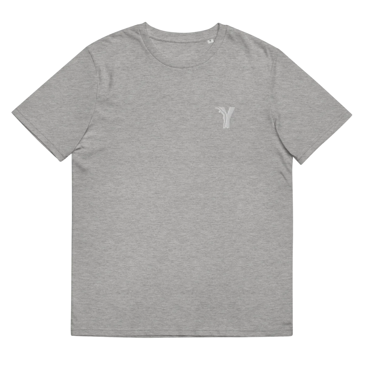 T-shirt yoga en coton biologique - Y brodé blanc – Image 9