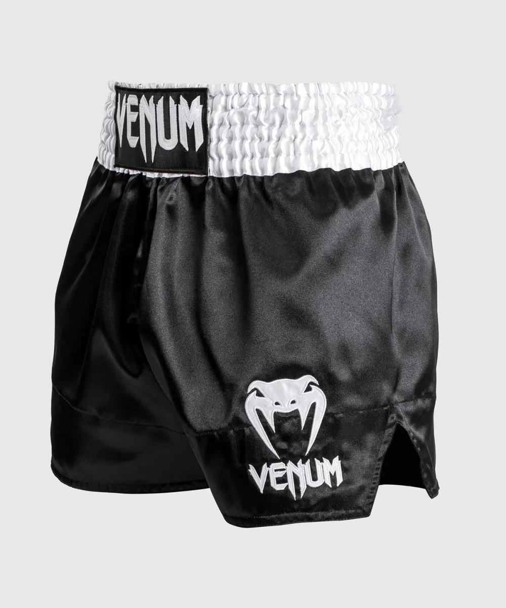 SHORT DE MUAY THAI VENUM CLASSIC - BLANC/NOIR/BLANC – Image 2