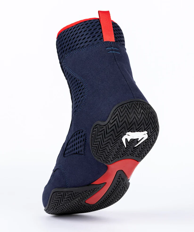 CHAUSSURES DE BOXE VENUM CONTENDER - BLEU MARINE/ROUGE – Image 7